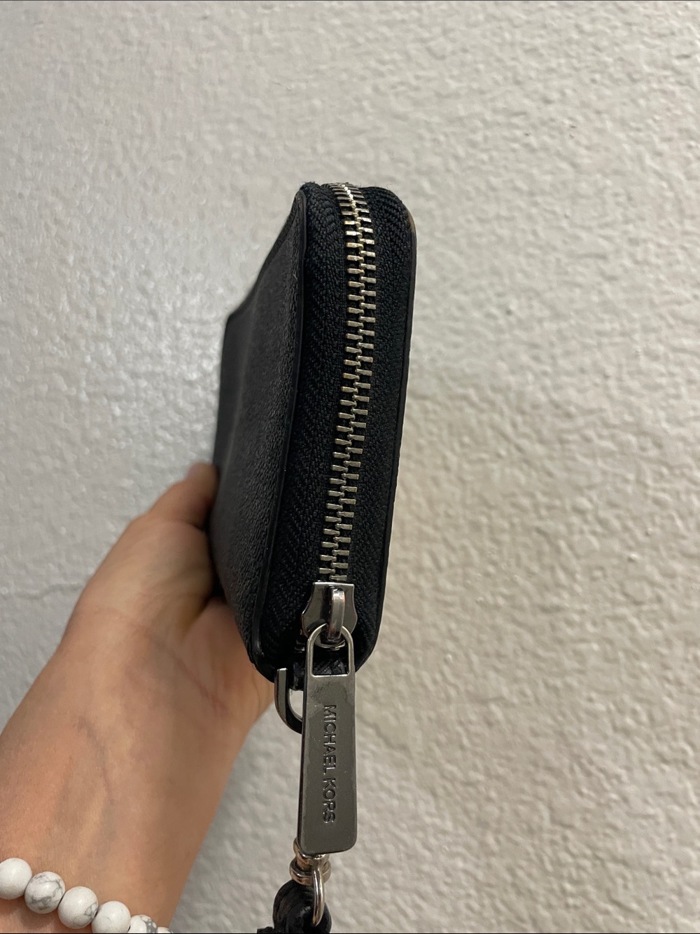 EUC Michael Kors Black Studded Leather Wristlet - Picture 9 of 16